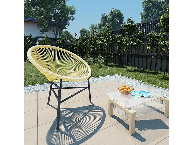 Chaise de jardin Acapulco Résine tressée Beige SEF51605