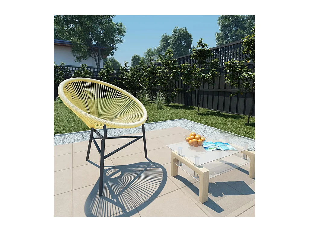 Chaise de jardin Acapulco Résine tressée Beige SEF51605
