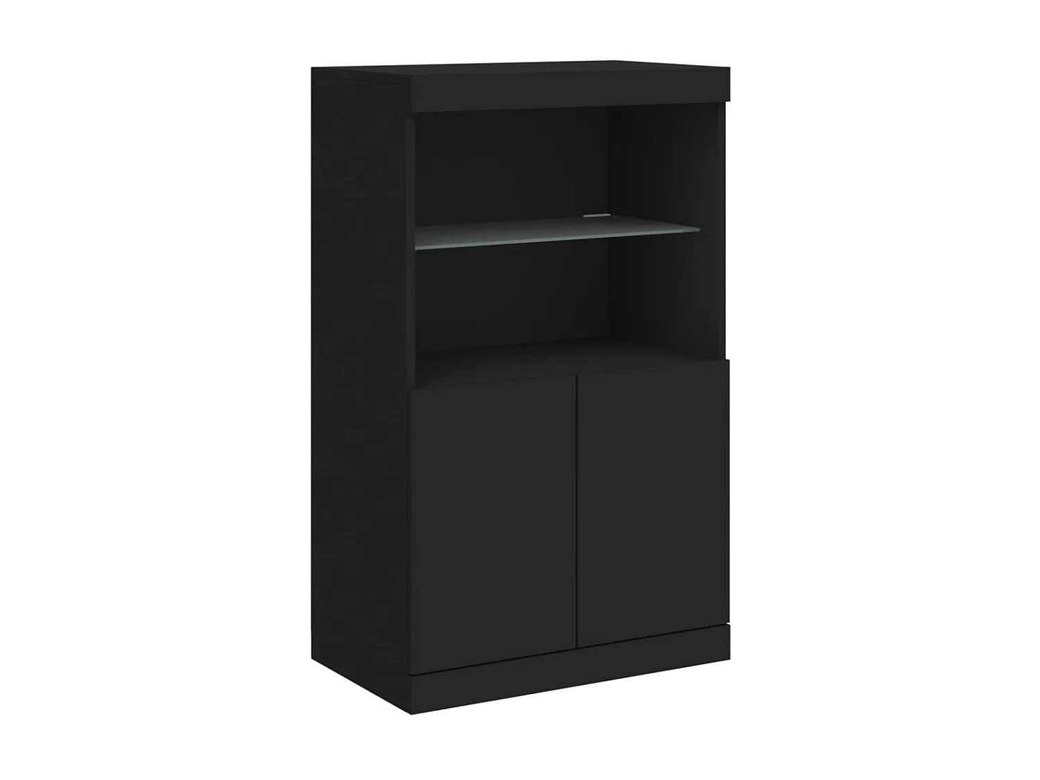 Sideboard mit LED-Leuchten Anrichte Schwarz 60,5x37x100 cm -RM89532