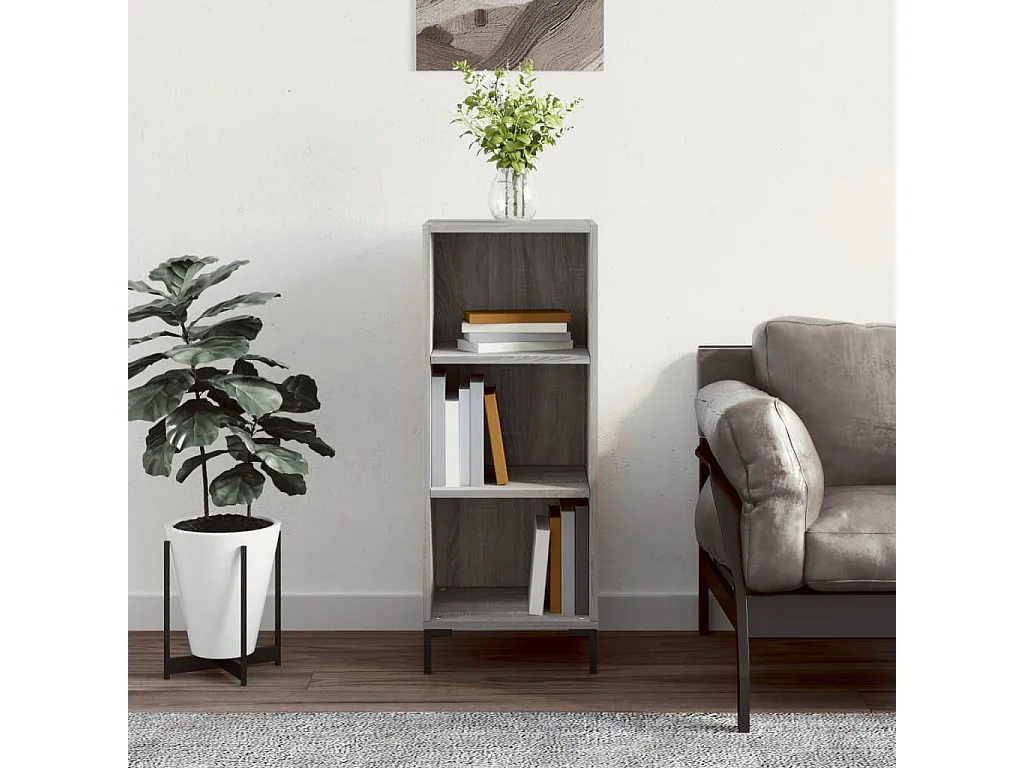 Sideboard Grau Sonoma - Lowboard 34,5x32,5x90 cm Holzwerkstoff -RM24069