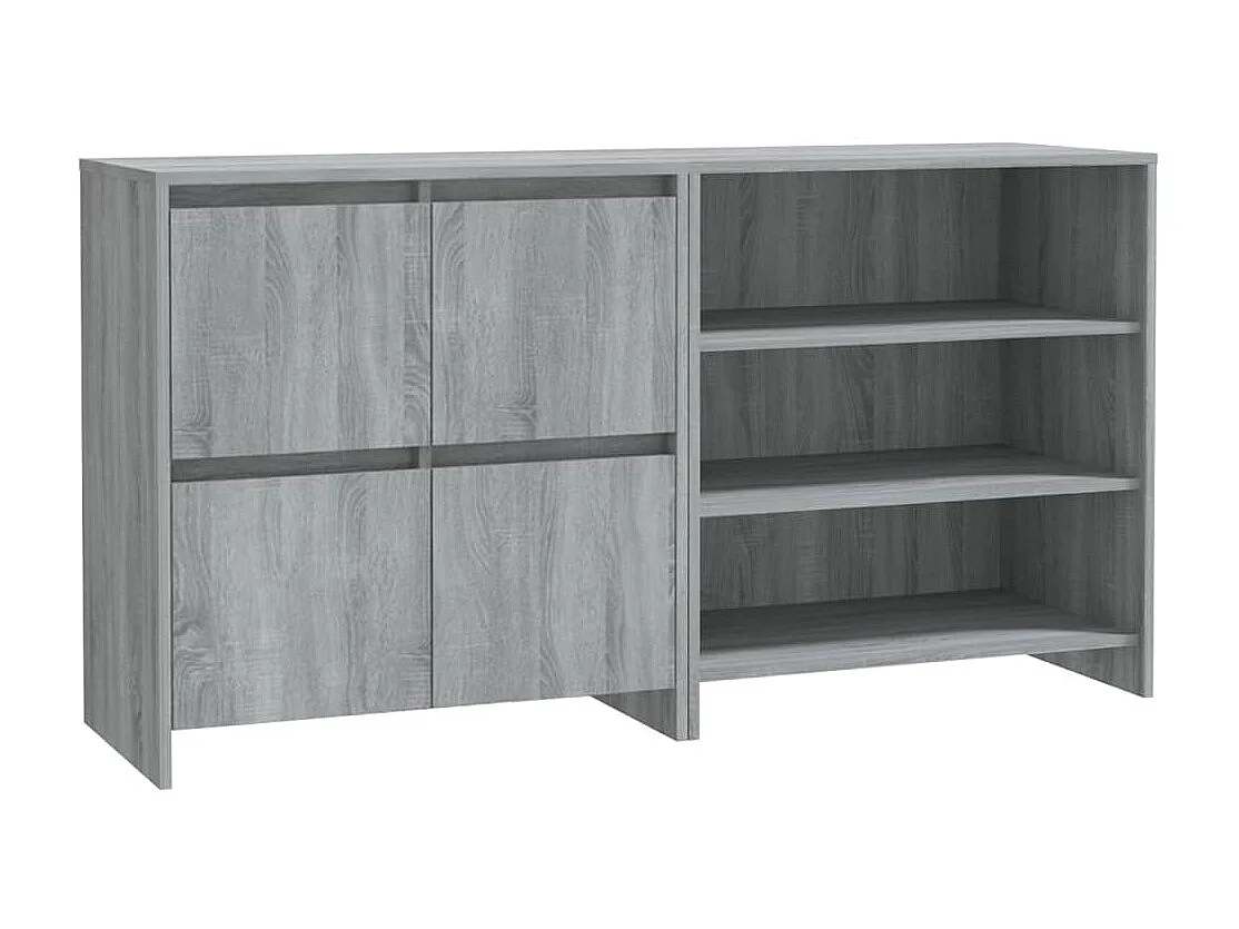 2-tlg. Sideboard Grau Anrichte Sonoma Holzwerkstoff -RM36918