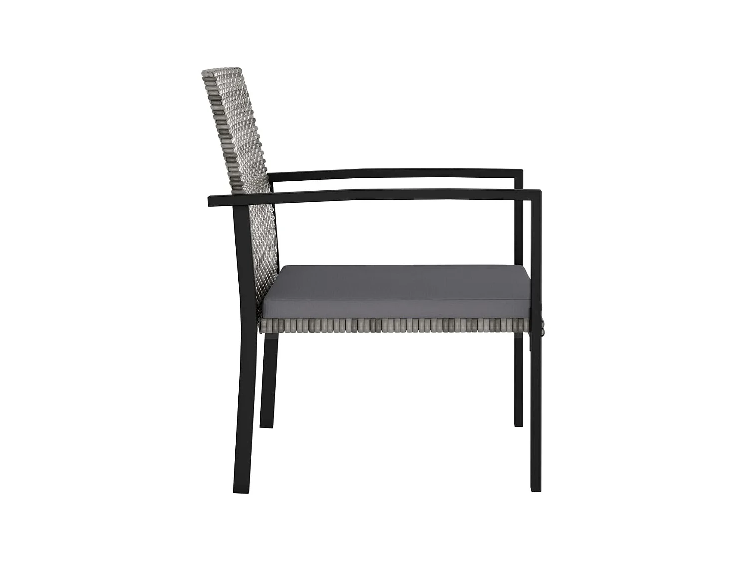 Cadeiras de jantar para jardim 2 pcs vime PE cinzento PT943565