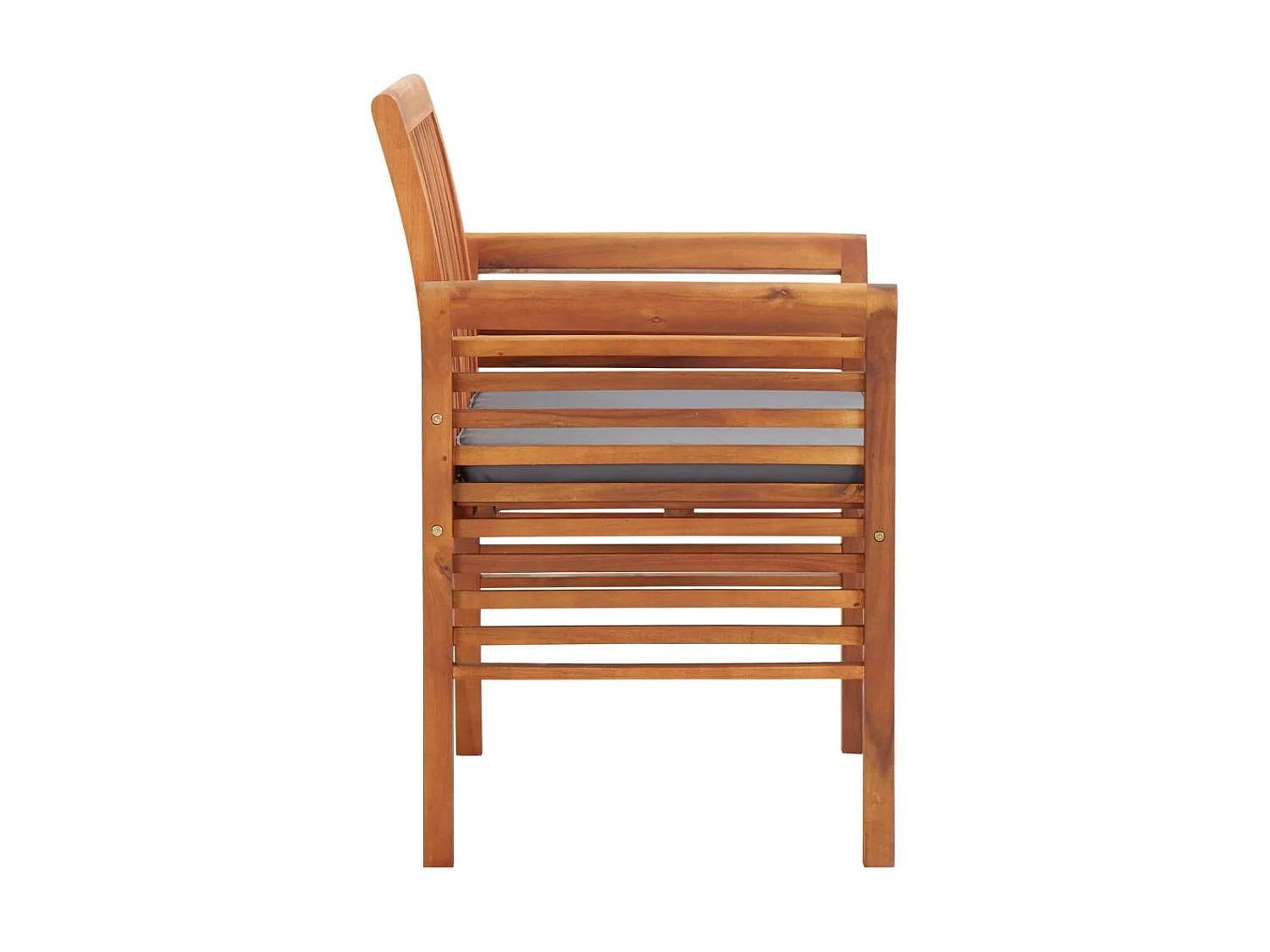 Chaise à dîner de jardin avec coussin Bois d'acacia massif SEF68127