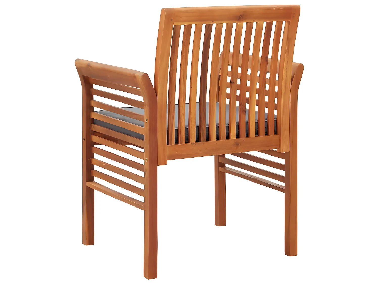 Chaise à dîner de jardin avec coussin Bois d'acacia massif SEF68127