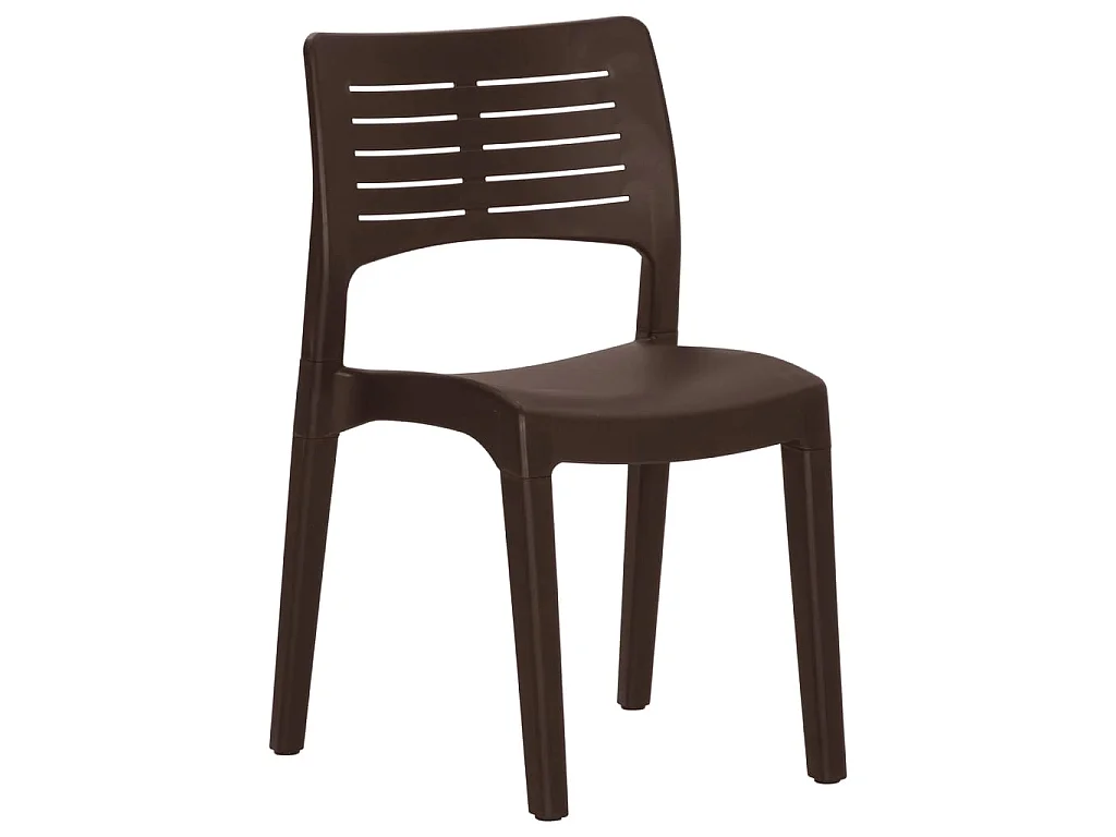 Chaises de jardin 2 pcs Moka Polypropylène SEF66906