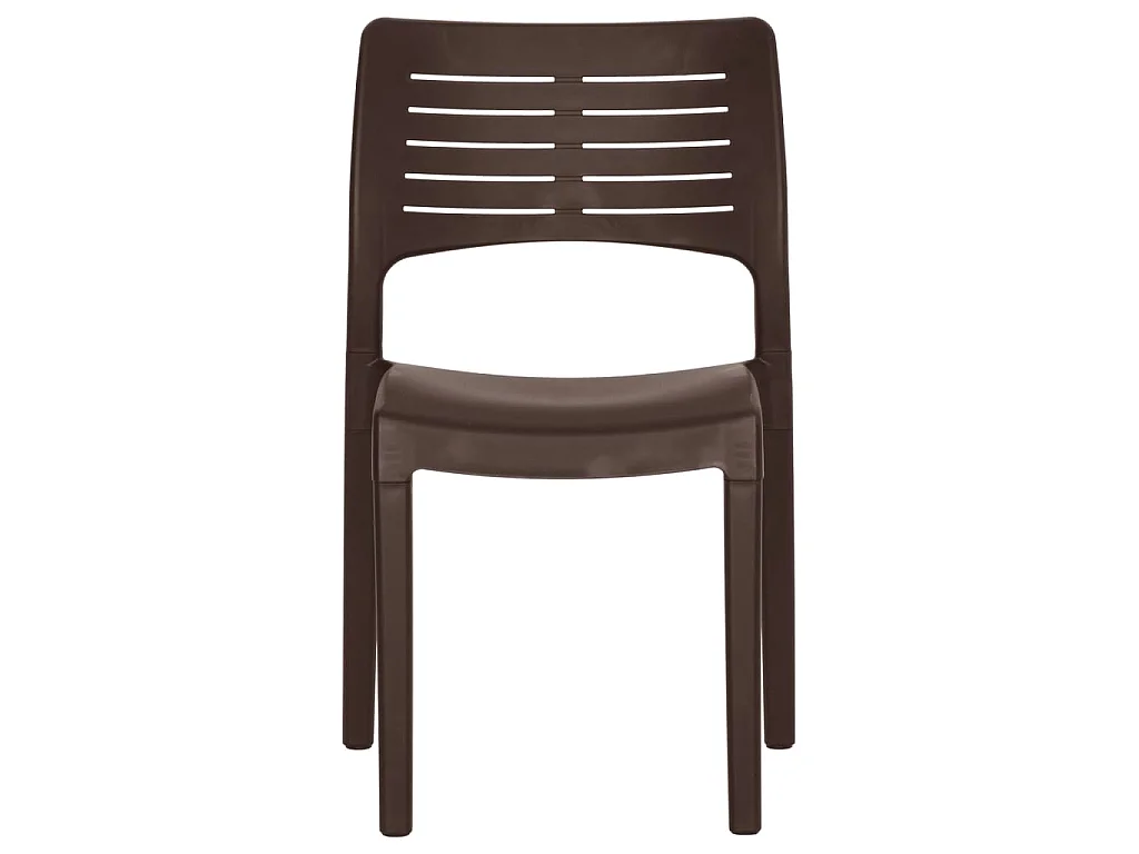 Chaises de jardin 2 pcs Moka Polypropylène SEF66906