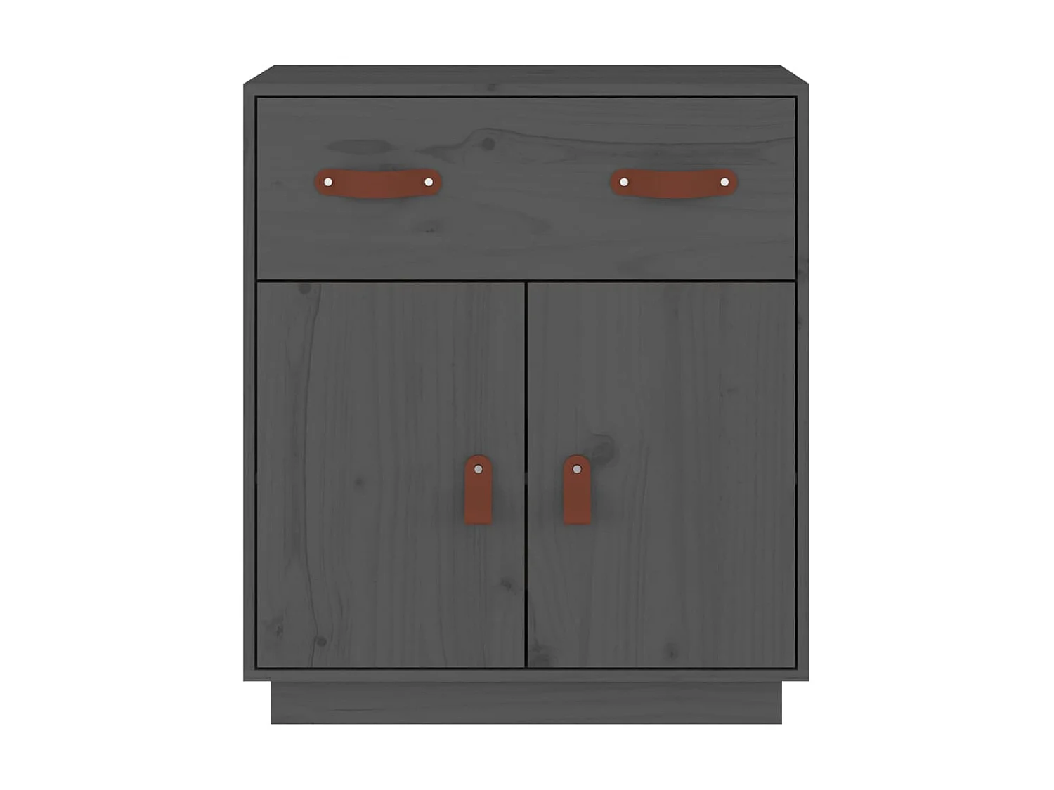 Sideboard Grau - Lowboard 65,5x40x75 cm Massivholz Kiefer -RM16853