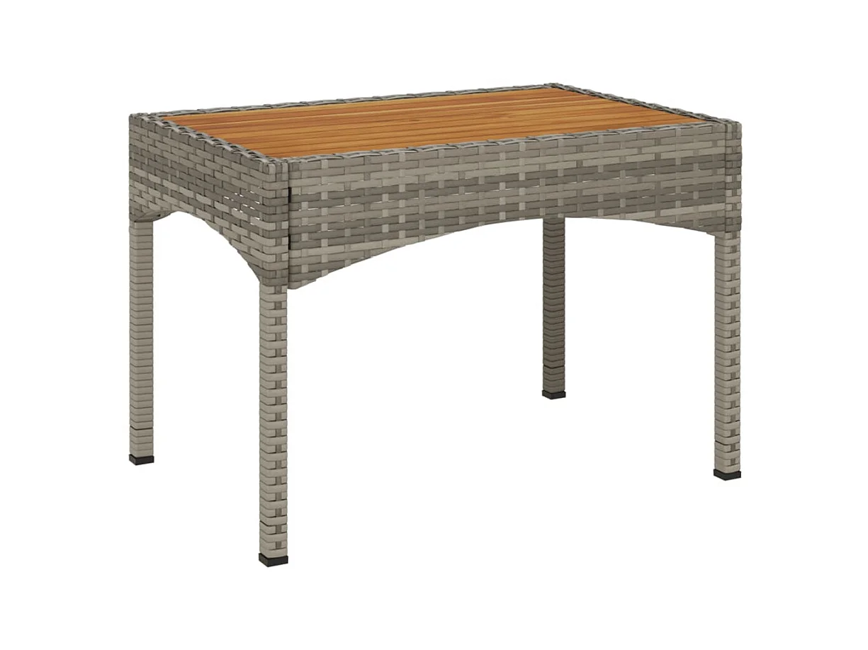 Chaises inclinables de jardin 2pcs et table gris résine tressée SEF89352