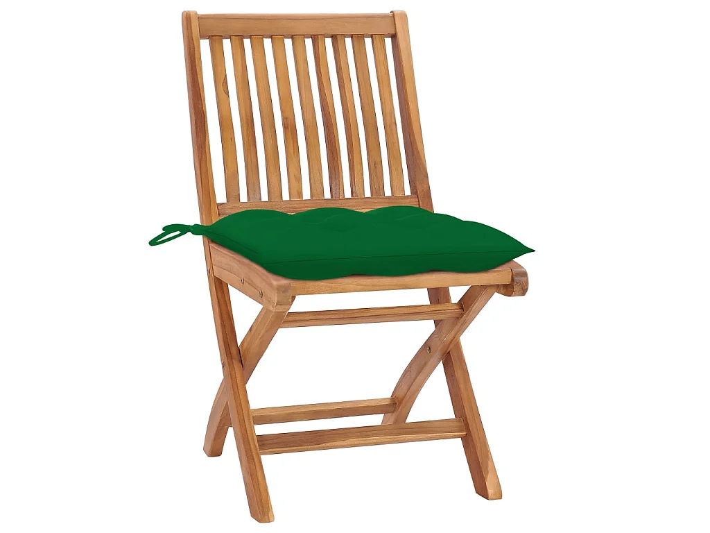 Klappbare Gartenstühle mit Kissen 4 Stk.| Outdoor-Stuhl Massivholz Teak -gkd245301