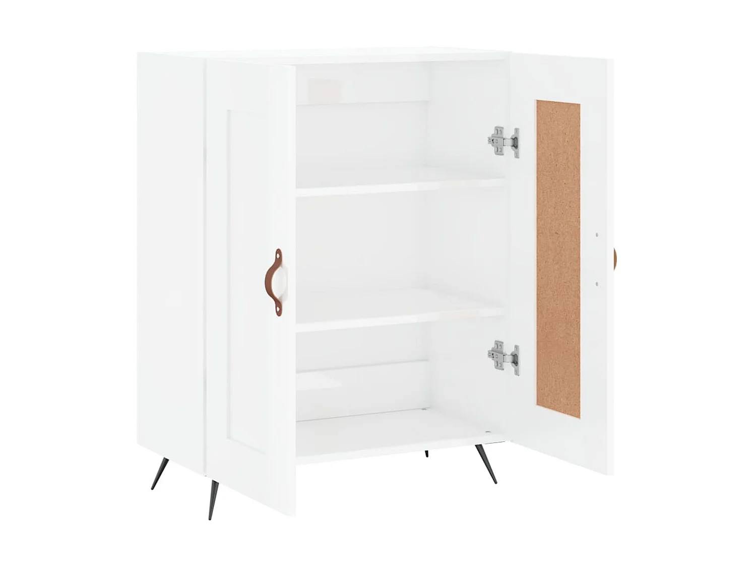 Sideboard Lowboard - Hochglanz-Weiß 69,5x34x90 cm Holzwerkstoff -RM99970