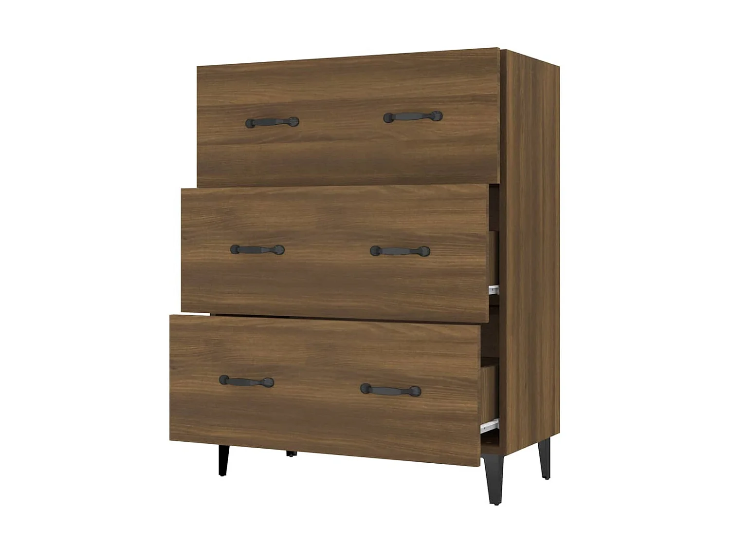 Sideboard Lowboard - Braun Eichen-Optik 69,5x34x90 cm Holzwerkstoff -RM32329