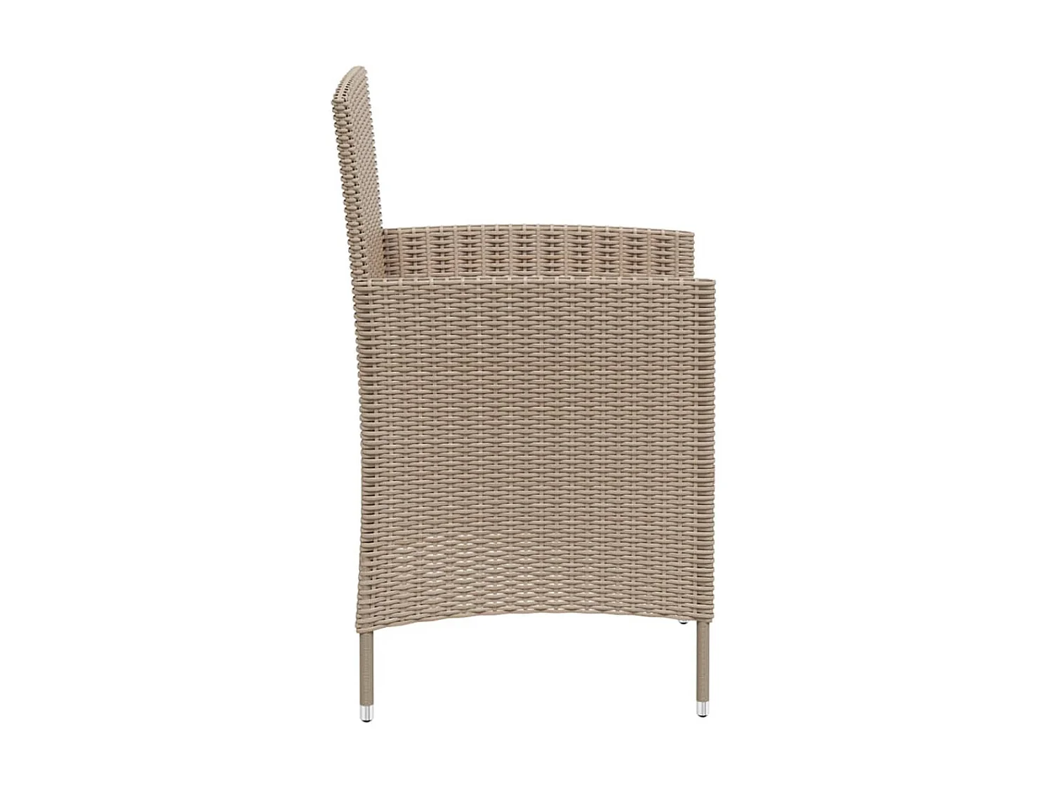 Cadeiras de jardim com almofadões 2 pcs vime PE bege PT657778