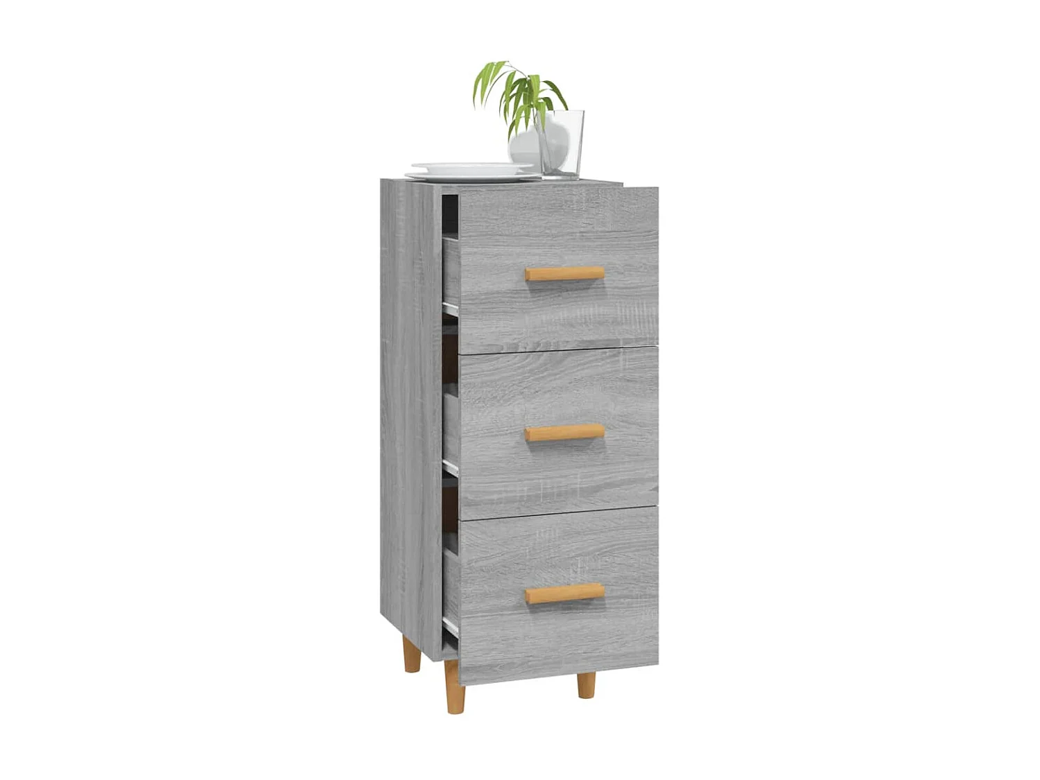 Sideboard Grau Sonoma - Lowboard 34,5x34x90 cm Holzwerkstoff -RM83916
