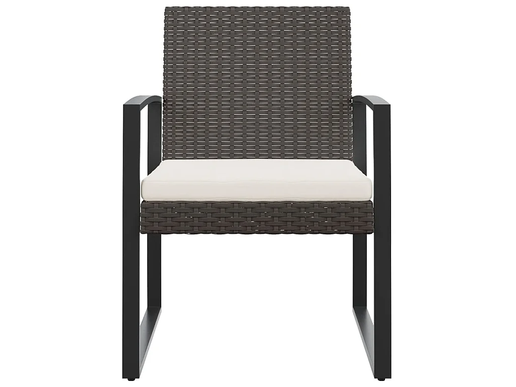 Tuinstoelen 2 st polypropeen rattan bruin NL79355