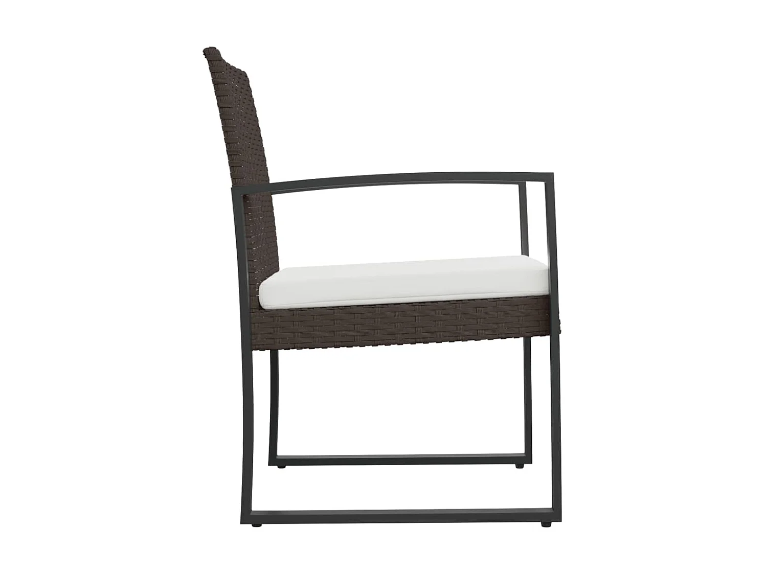 Chaises à manger de jardin lot de 2 marron rotin PP SEF38694