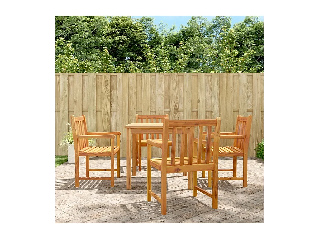 Chaises de jardin 4 pcs 56x55,5x90 bois massif d'acacia SEF91162