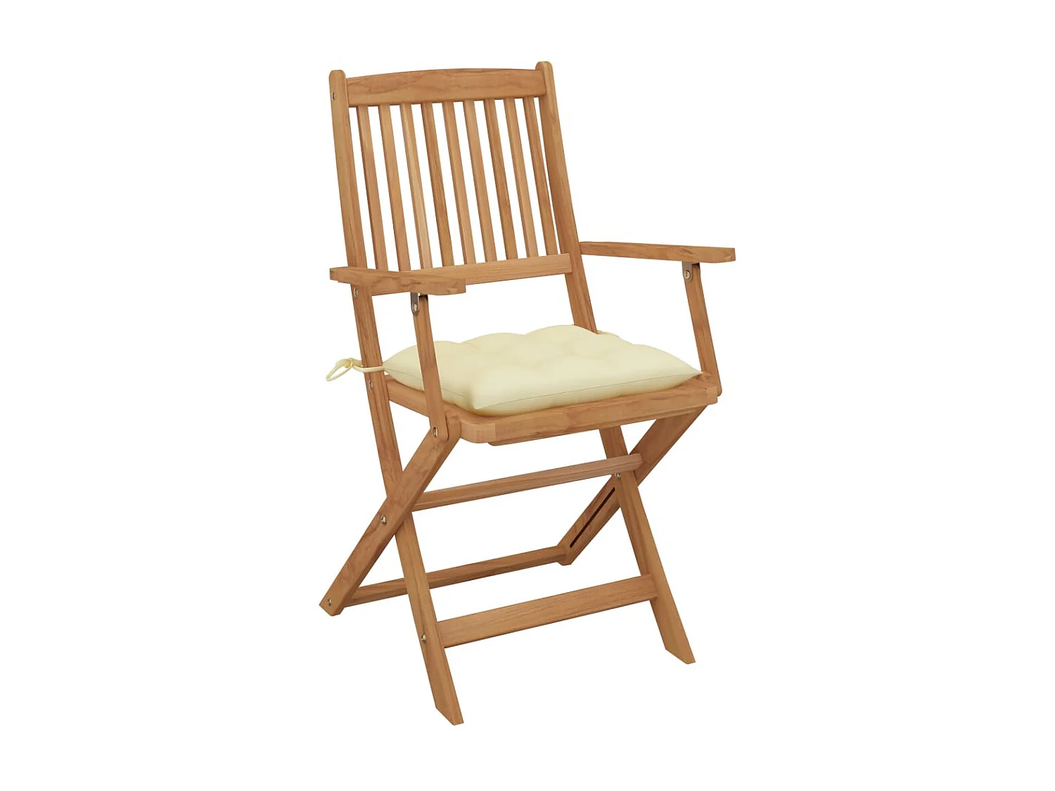 Klappbare Gartenstühle 2 Stk.| Outdoor-Stuhl mit Kissen Massivholz Akazie -gkd82138