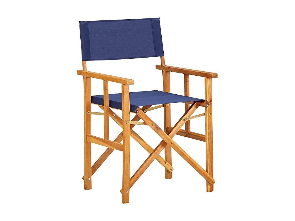 Sillas de director 2 uds madera maciza de acacia azul ES88479