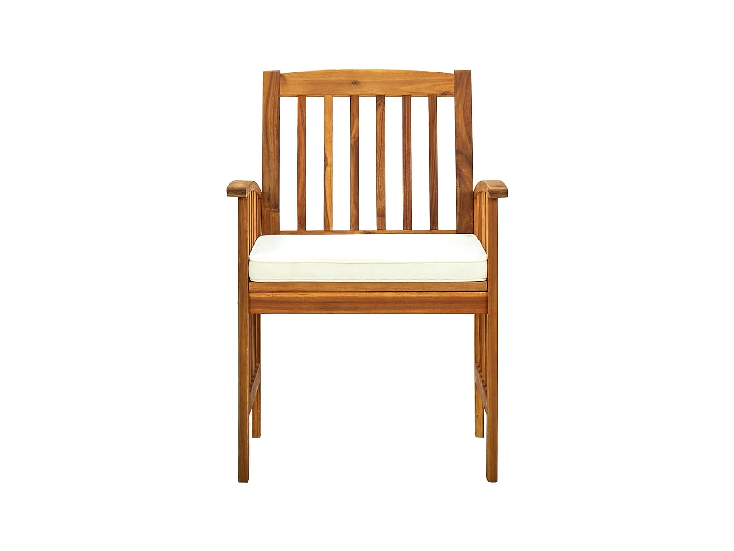 Chaises à dîner de jardin 3pcs et coussins Bois d'acacia massif SEF63956