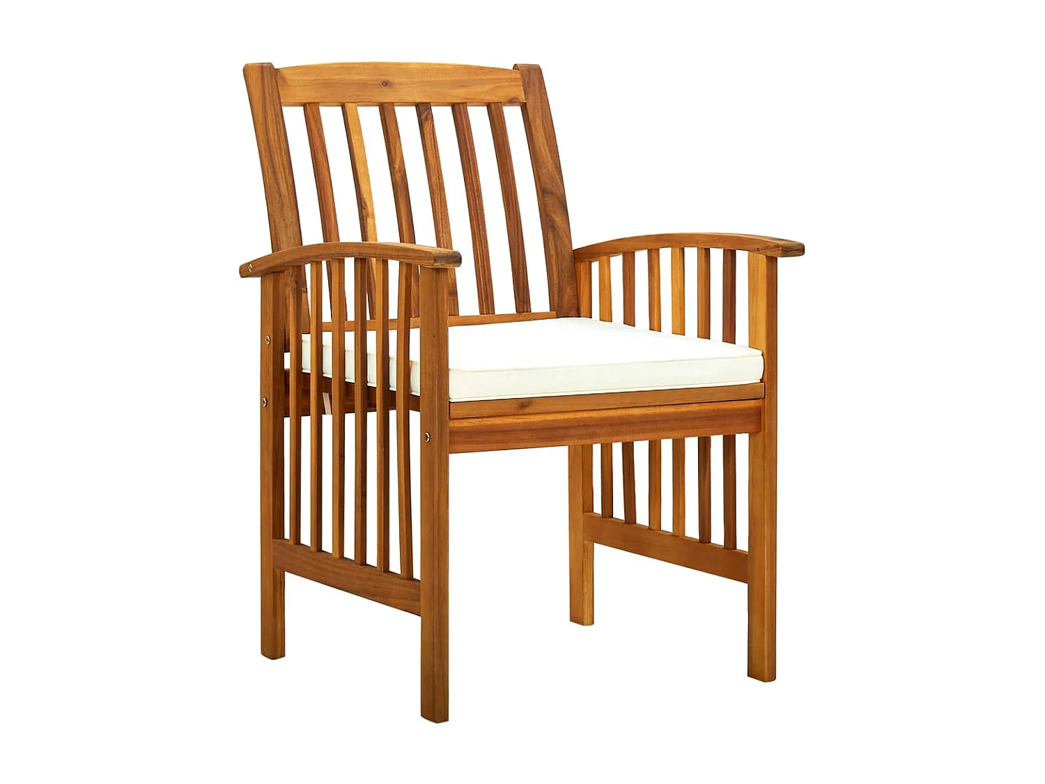 Chaises à dîner de jardin 3pcs et coussins Bois d'acacia massif SEF63956