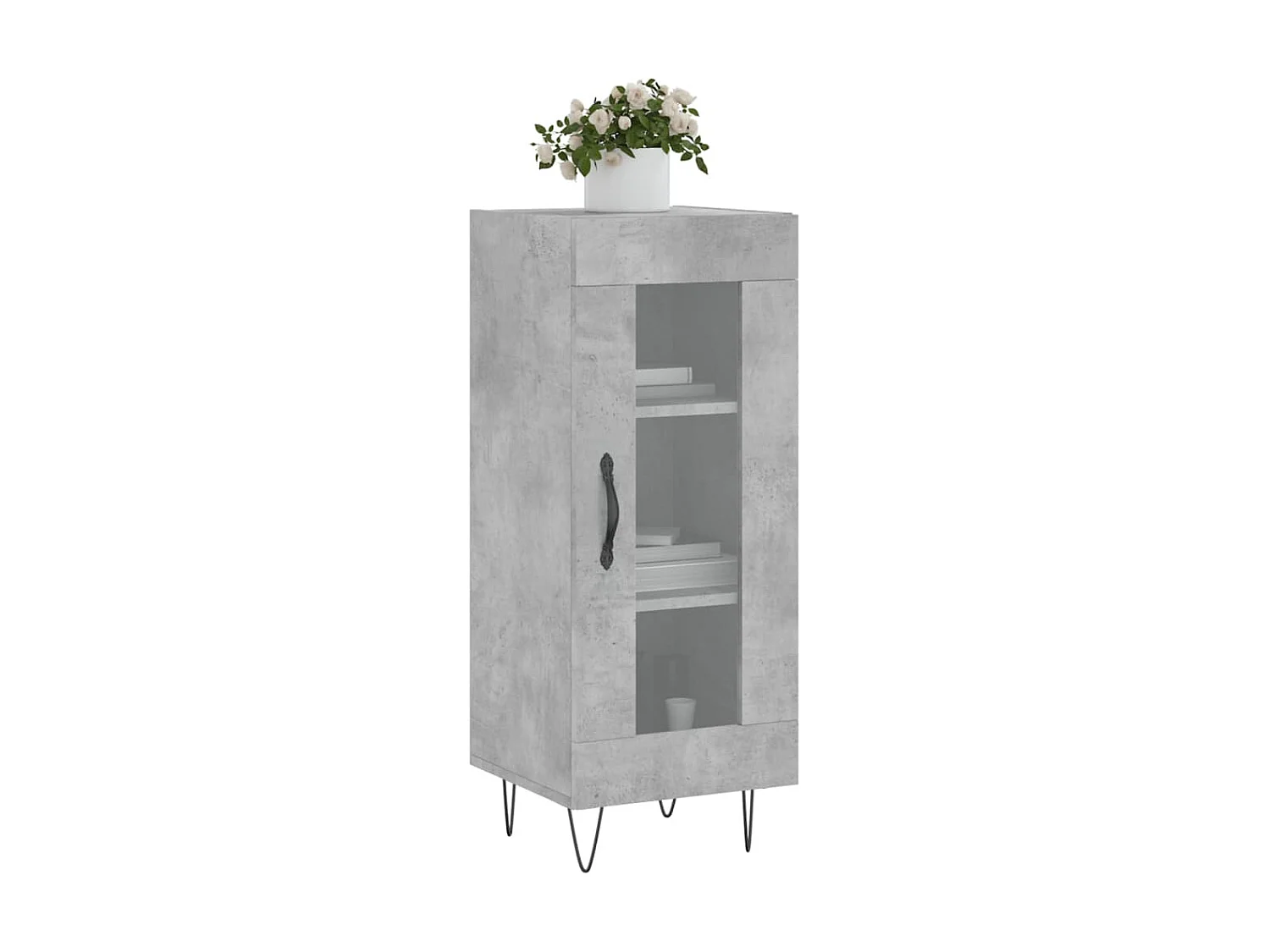 Sideboard Lowboard - Betongrau 34,5x34x90 cm Holzwerkstoff -RM80388