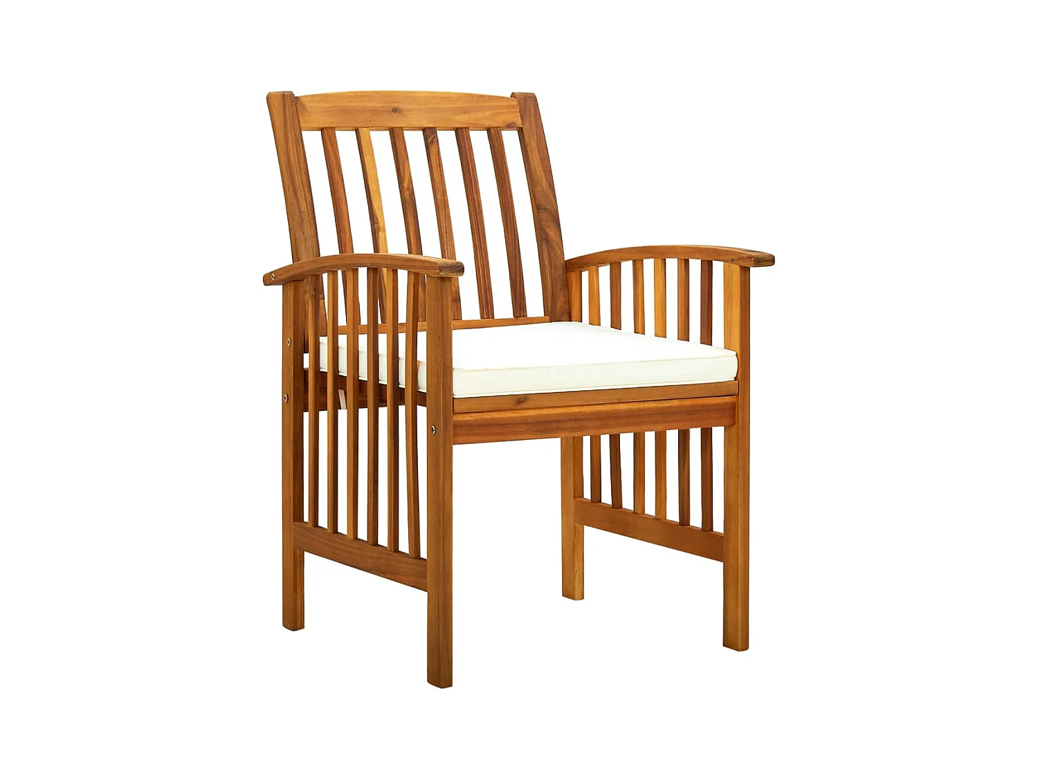 Chaises à dîner de jardin 2pcs et coussins Bois d'acacia massif SEF16052
