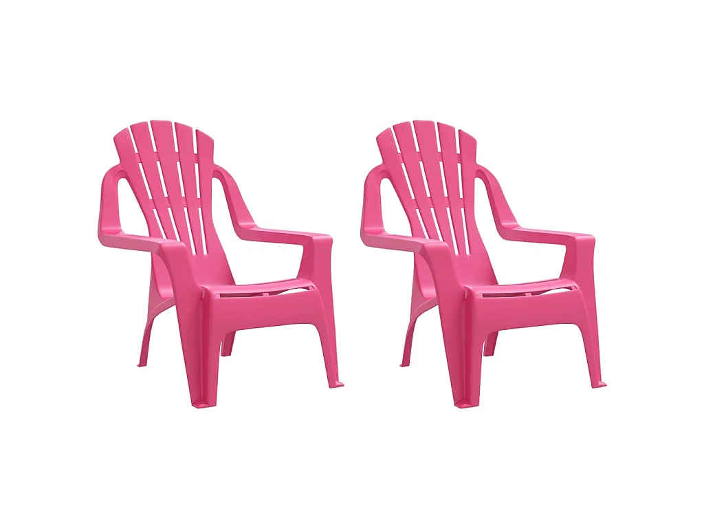 Kindertuinstoelen 2 st hout-look 37x34x44 cm polypropeen roze NL47713
