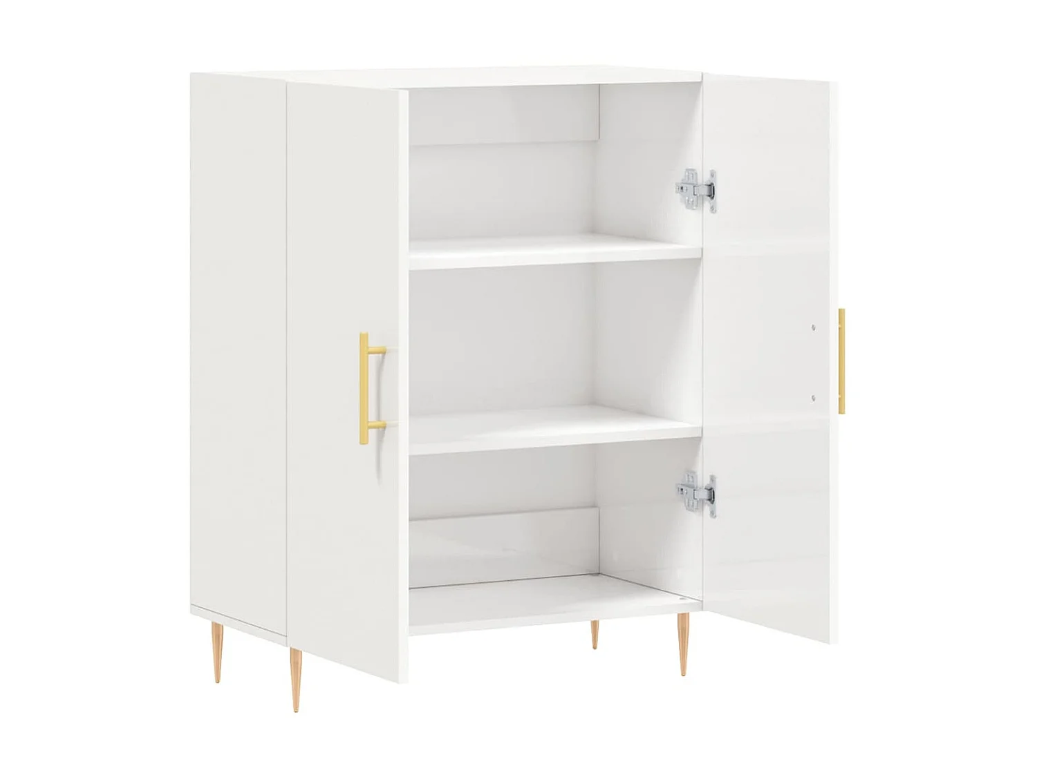 Sideboard Lowboard - Hochglanz-Weiß 69,5x34x90 cm Holzwerkstoff -RM52974