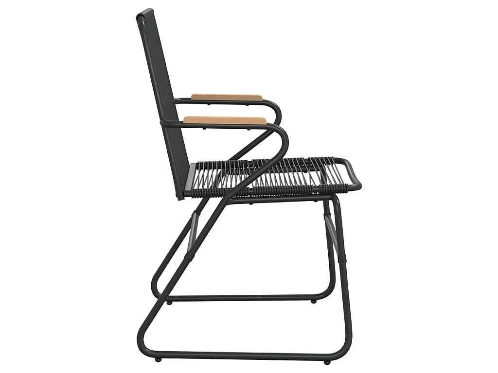 Chaises de jardin 4 pcs noir 58x59x85,5 cm rotin PVC SEF33832