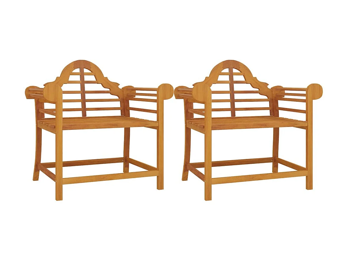 Chaises de jardin 2 pcs 91x62x94 cm Bois de teck solide SEF51019