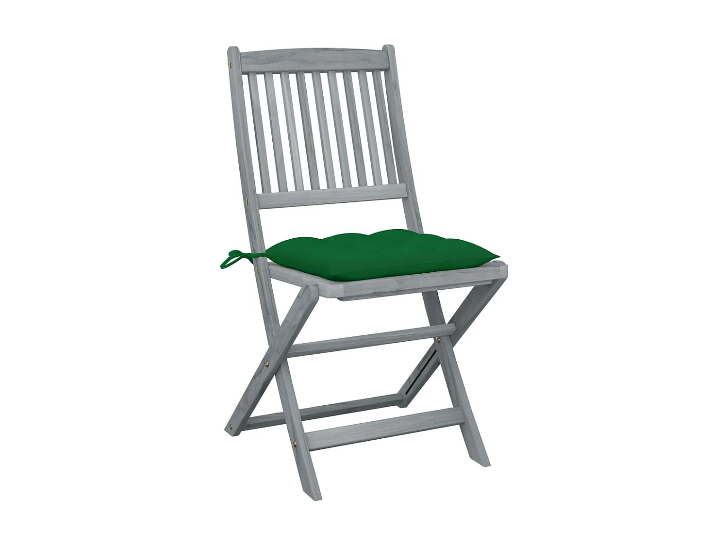 Chaises pliables d'extérieur 4 pcs avec coussins Bois d'acacia SEF33534