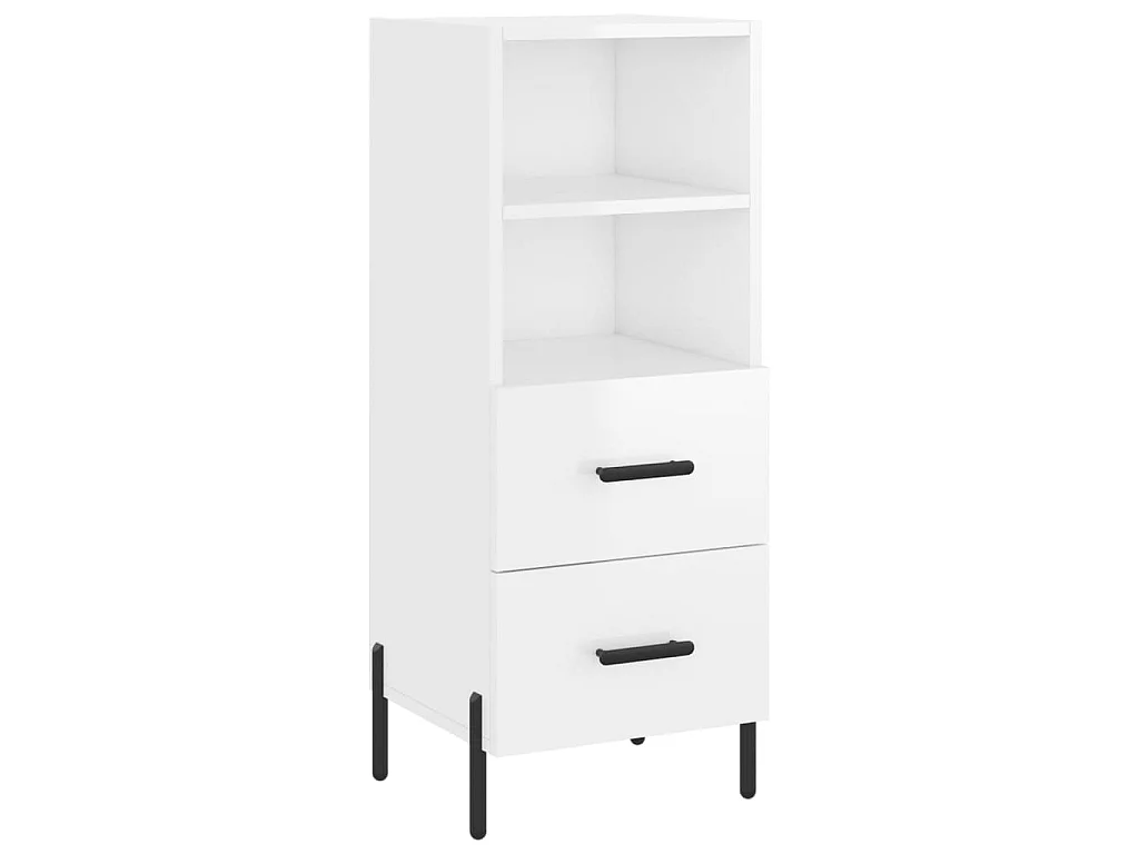 Sideboard Lowboard - Hochglanz-Weiß 34,5x34x90 cm Holzwerkstoff -RM29435