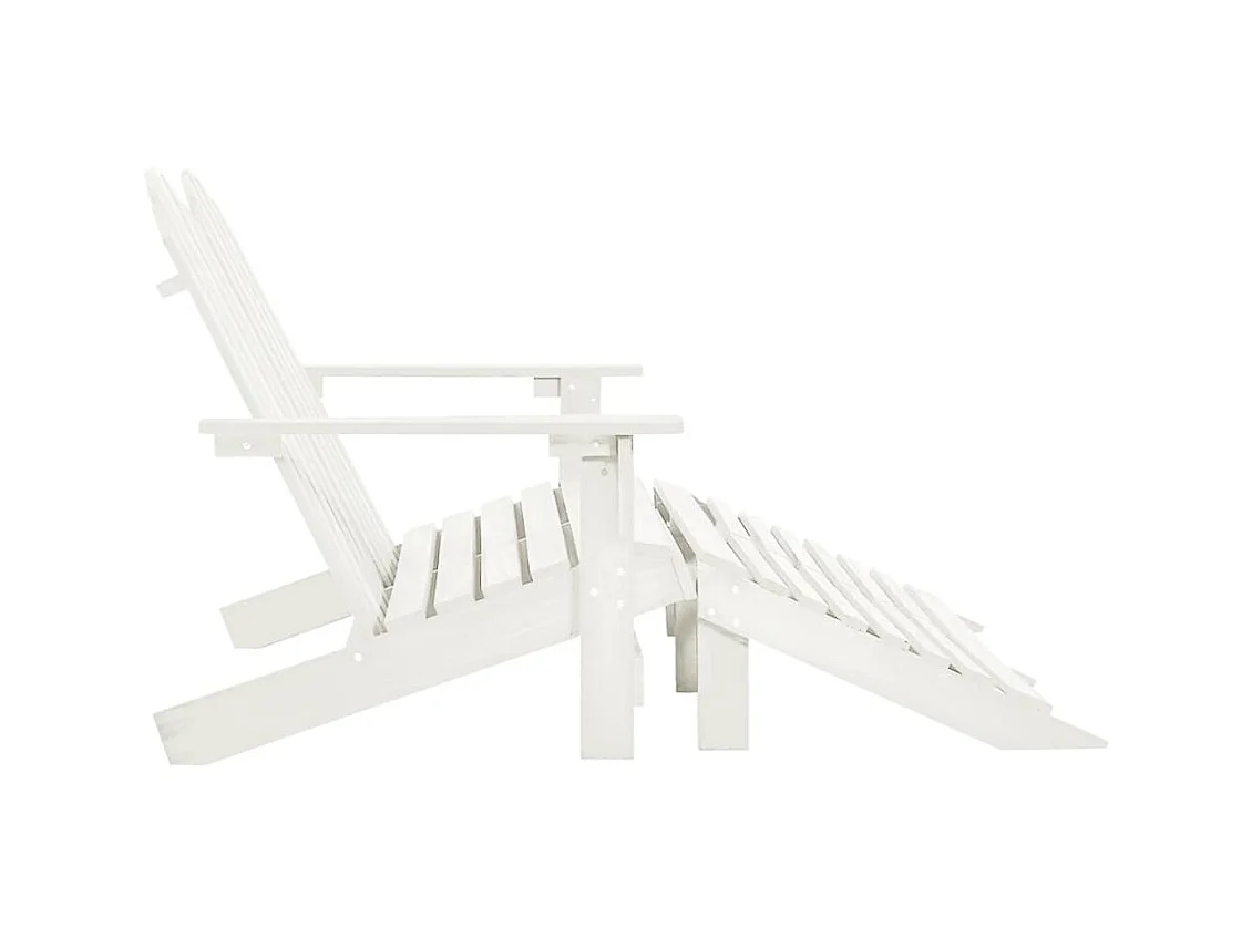 Chaise de jardin Adirondack 2 places et repose-pied Sapin Blanc SEF27135