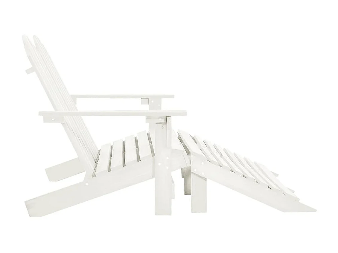 Chaise de jardin Adirondack 2 places et repose-pied Sapin Blanc SEF27135