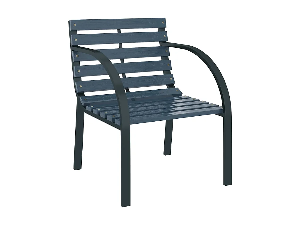 Chaises de jardin 2 pcs Gris Bois SEF69012