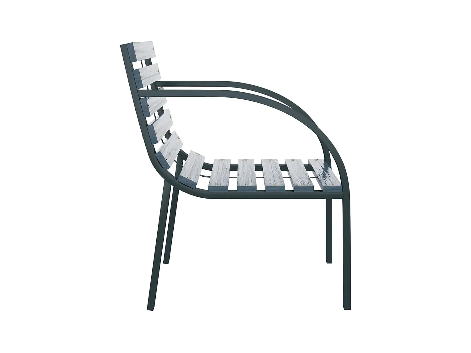 Chaises de jardin 2 pcs Gris Bois SEF69012