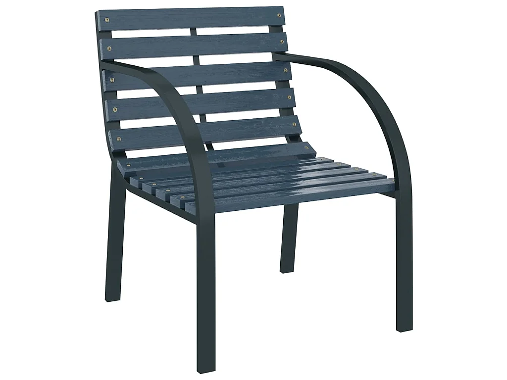 Chaises de jardin 2 pcs Gris Bois SEF69012