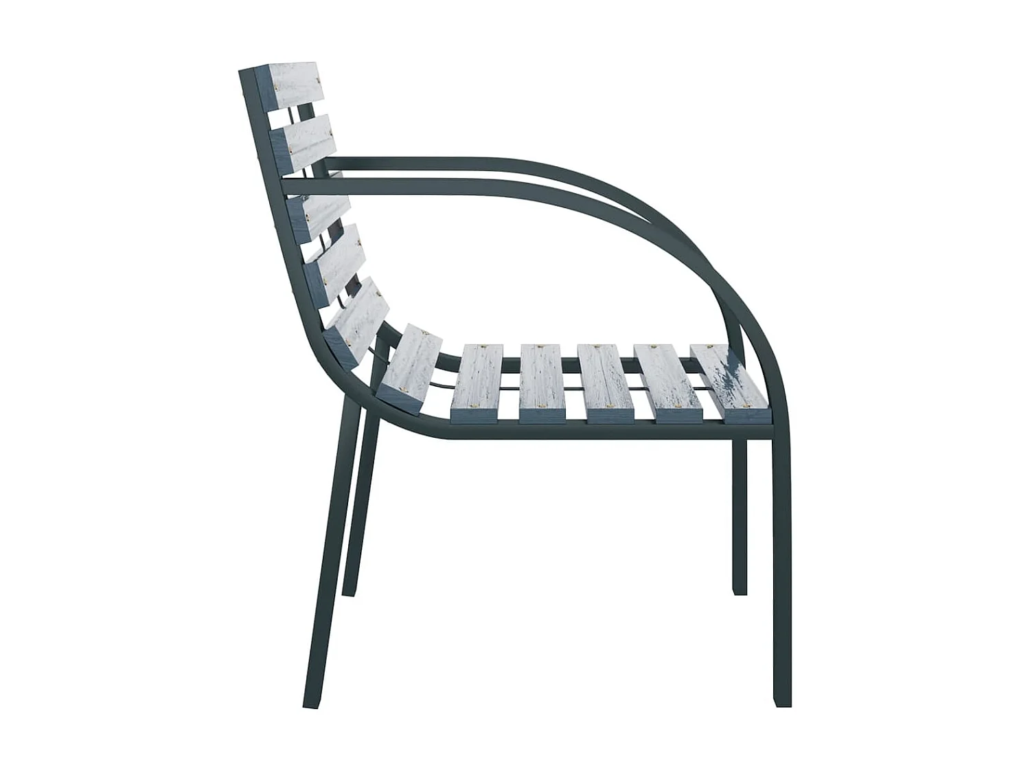 Chaises de jardin 2 pcs Gris Bois SEF69012