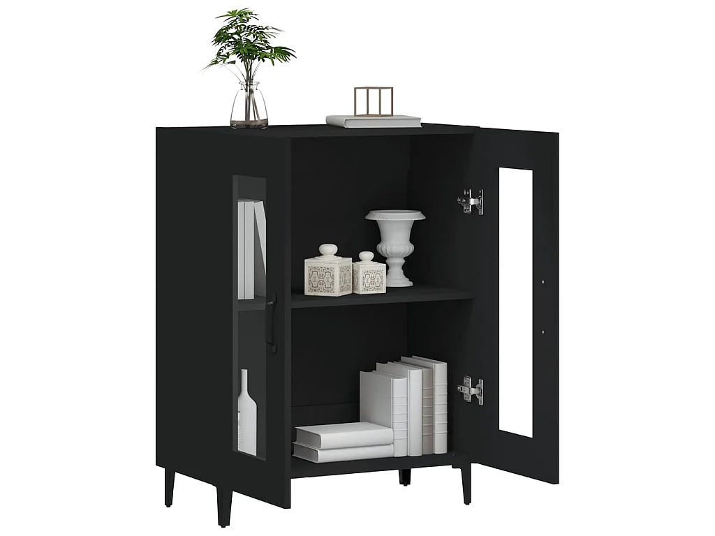 Sideboard Schwarz Anrichte 69,5x34x90 cm Holzwerkstoff -RM96173