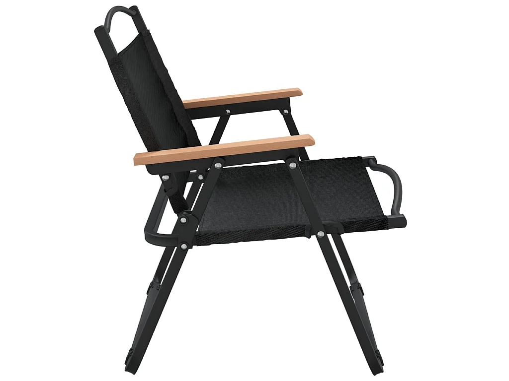 Sillas de camping 2 uds tela Oxford negro 54x43x59 cm ES60156