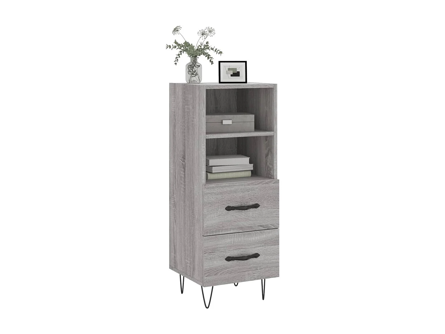 Sideboard Grau Sonoma - Lowboard 34,5x34x90 cm Holzwerkstoff -RM35616