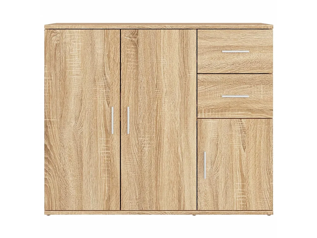 Sideboard Anrichte Sonoma-Eiche 91x29,5x75 cm Holzwerkstoff -RM83135