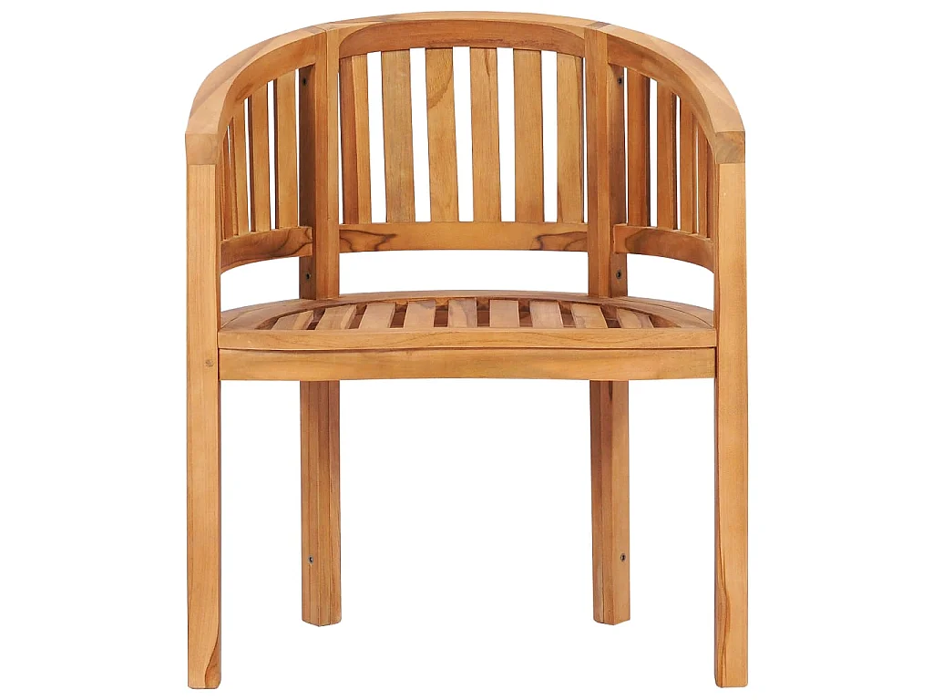 Chaise en forme de banane Bois de teck solide SEF33208