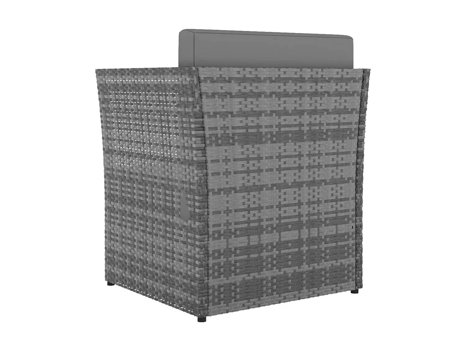 Silla de jardín con taburete ratán sintético gris antracita ES55233