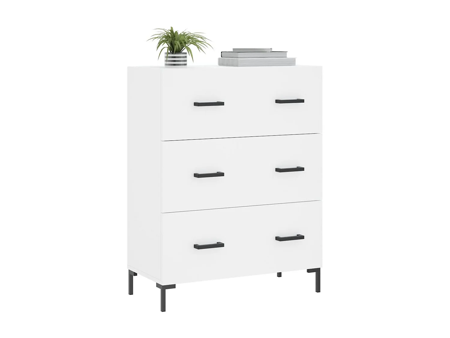 Sideboard Weiß Anrichte 69,5x34x90 cm Holzwerkstoff -RM48223