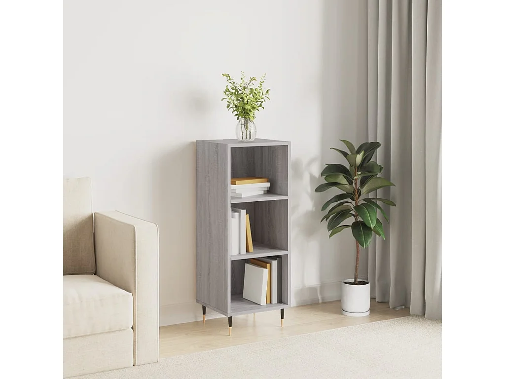 Sideboard Grau Sonoma - Lowboard 34,5x32,5x90 cm Holzwerkstoff -RM11015