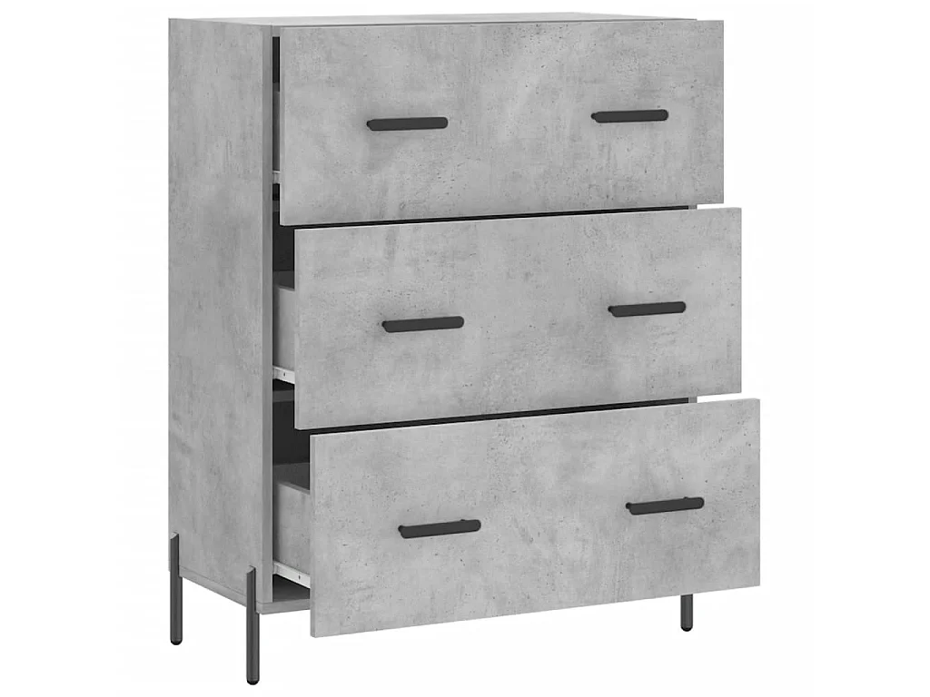 Sideboard Lowboard - Betongrau 69,5x34x90 cm Holzwerkstoff -RM44509