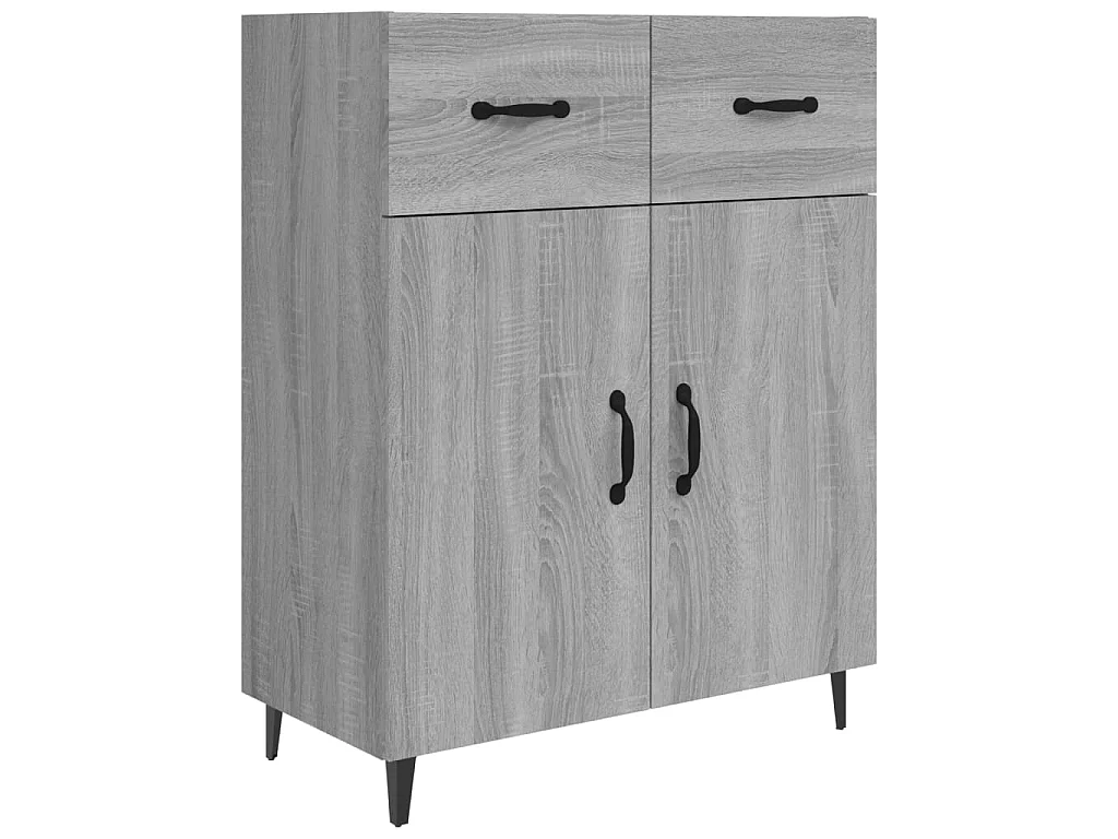 Sideboard Grau Sonoma - Lowboard 69,5x34x90 cm Holzwerkstoff -RM83965