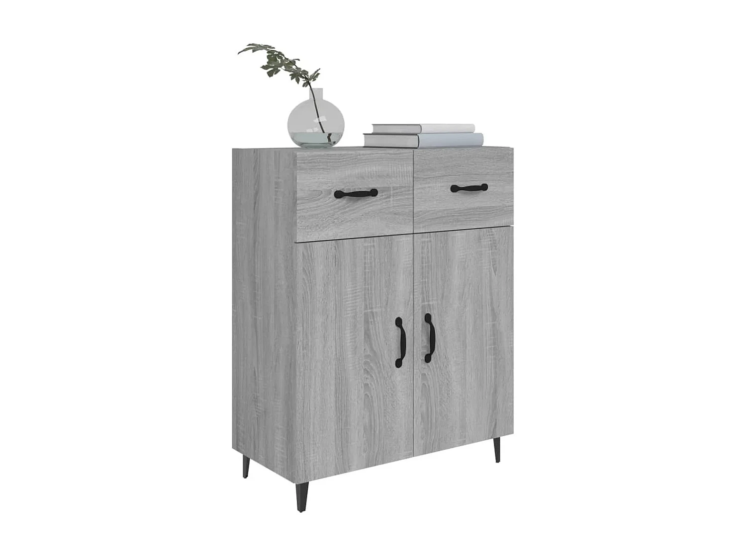 Sideboard Grau Sonoma - Lowboard 69,5x34x90 cm Holzwerkstoff -RM83965