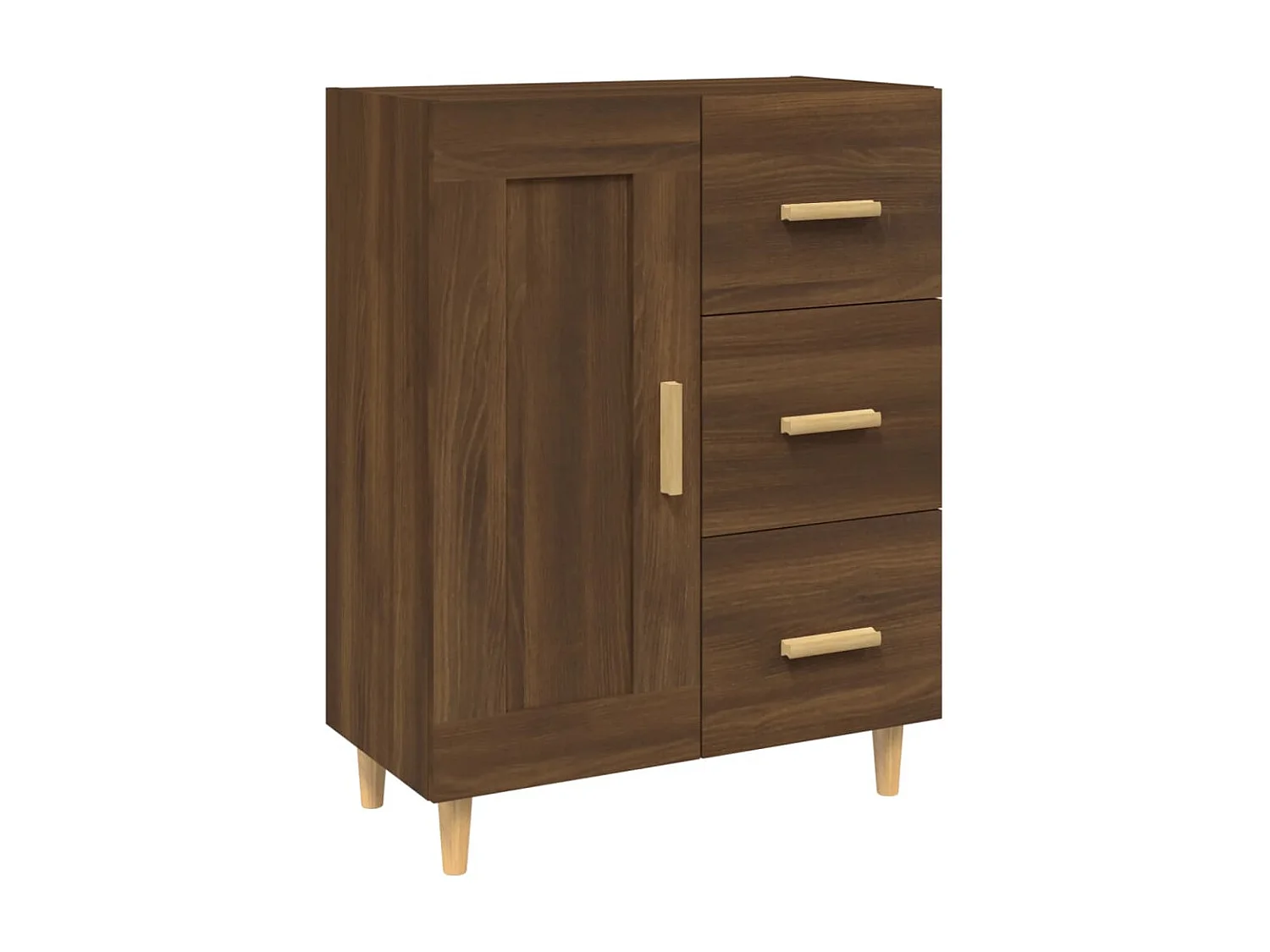 Sideboard Lowboard - Braun Eichen-Optik 69,5x34x90 cm Holzwerkstoff -RM62925